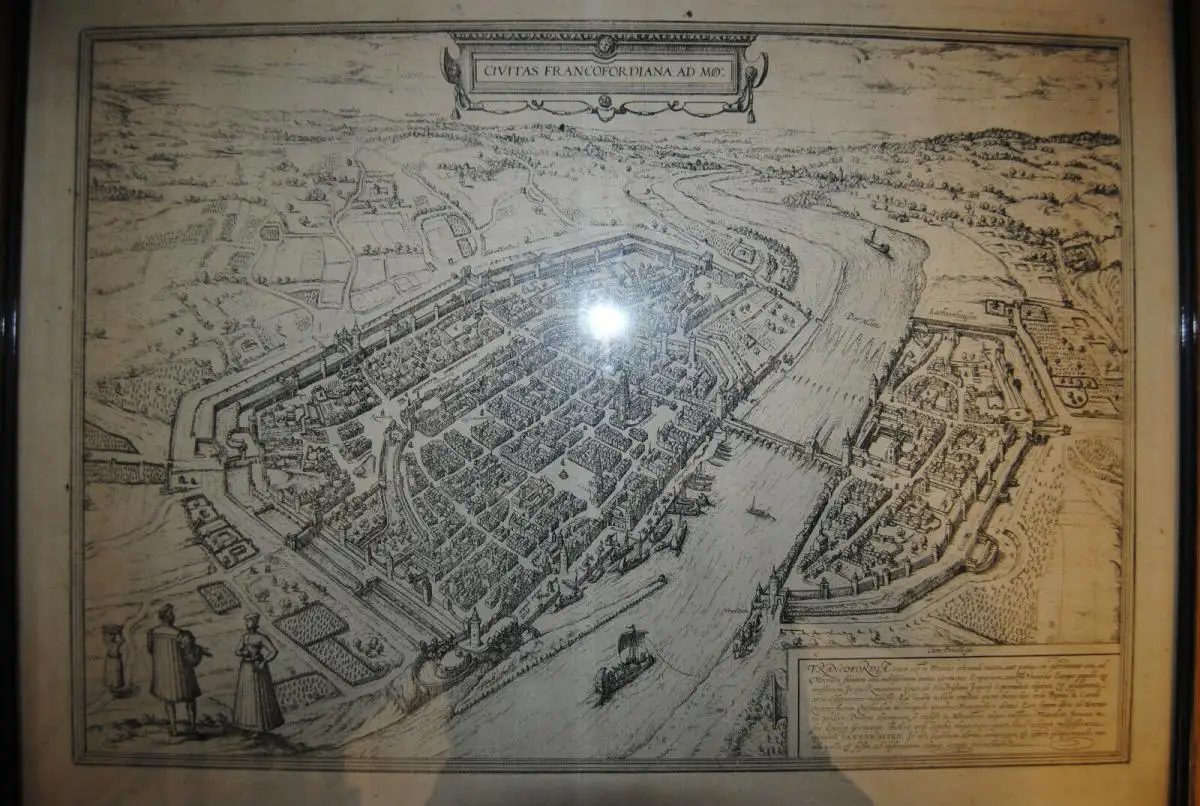 Kupferstich - Braun-Hogenberg - Frankfurt am main - um 1580 1