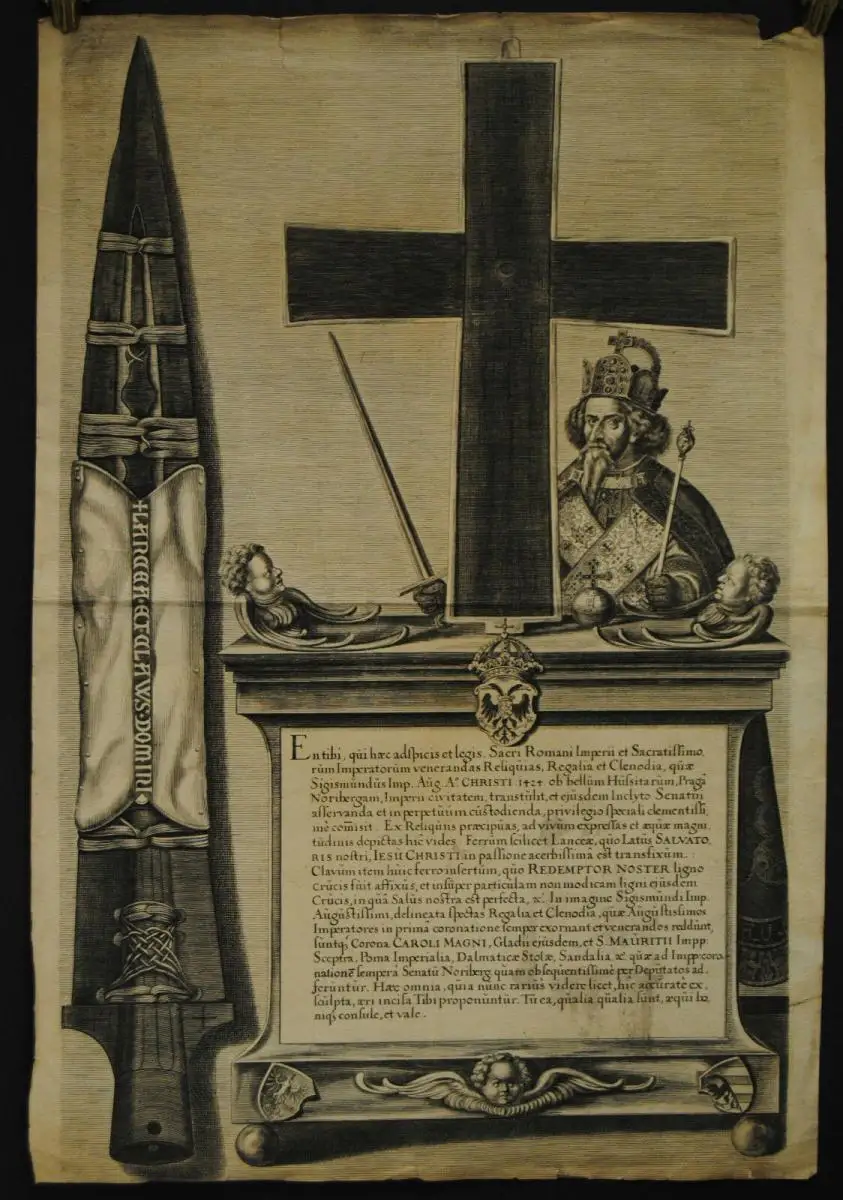 Reichskleinodien - Einblattdruck - Kupferstich - Nürnberg ca. 1670 0