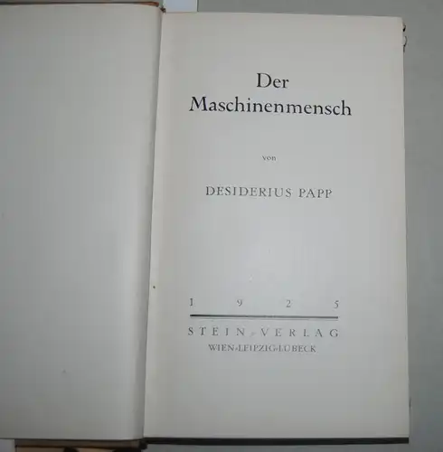 Papp - Maschinenmensch - 1925