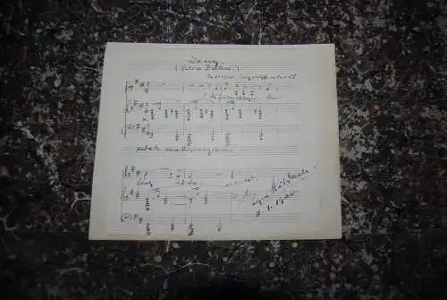 Hildach - Eigenhändiges musikalisches Albumblatt mit Unterschrift - 1900