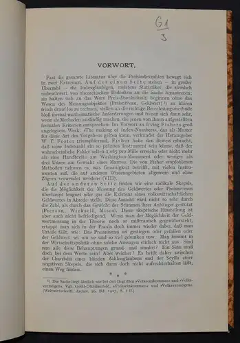 Der Sinn der Indexzahlen - 1927 - G. Haberler  - Finanz-Mathematik
