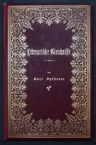 Carl Spitteler - Literarische Gleichnisse - 1892 - ERSTE AUSGABE