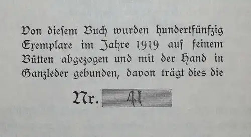 Eduard Mörike - Das Stuttgarter Hutzelmännlein - 1919 - Ganzleder - H. Stockmann