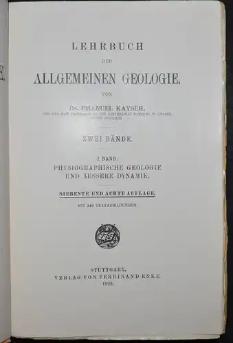 Lehrbuch der Geologie - 1923-1924 - Geologie - Mineralogie Gesteinskunde