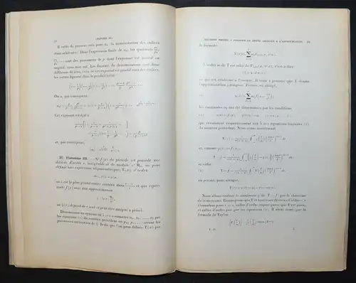 LA VALLÉE POUSSIN - LEÇONS SUR L’APPROXIMATION DES FONCTIONS…1919 - MATHEMATIK