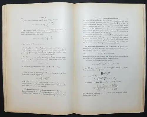 LA VALLÉE POUSSIN - LEÇONS SUR L’APPROXIMATION DES FONCTIONS…1919 - MATHEMATIK