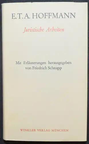 E. T. A. Hoffmann, Juristische Arbeiten