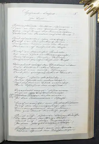 JOHANN BRESCH - VOGESENKLÄNGE - ORIGINAL-MANUSKRIPT 1887 -  ELSASS - HANDSCHRIFT