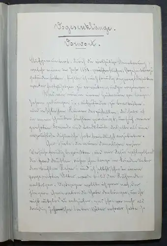 JOHANN BRESCH - VOGESENKLÄNGE - ORIGINAL-MANUSKRIPT 1887 -  ELSASS - HANDSCHRIFT