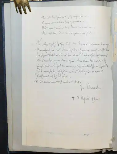 JOHANN BRESCH - VOGESENKLÄNGE - ORIGINAL-MANUSKRIPT 1887 -  ELSASS - HANDSCHRIFT