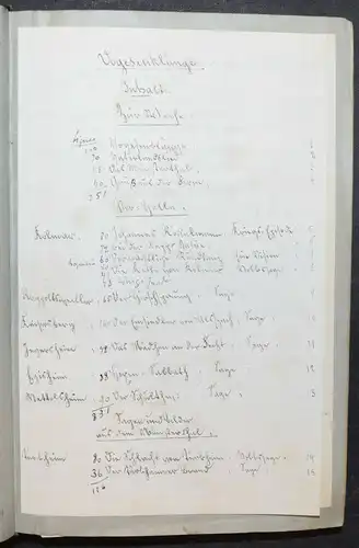 JOHANN BRESCH - VOGESENKLÄNGE - ORIGINAL-MANUSKRIPT 1887 -  ELSASS - HANDSCHRIFT