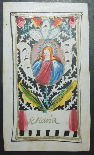 Andachtsbild – S. Maria - Original-Aquarell um 1780