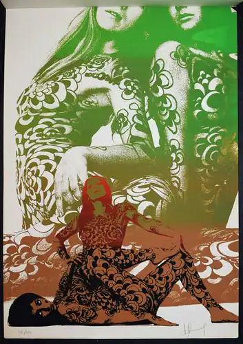 Horst Mundschitz - Wandkalender - Pop Art- Body Paintings - 1971-73 Signiert
