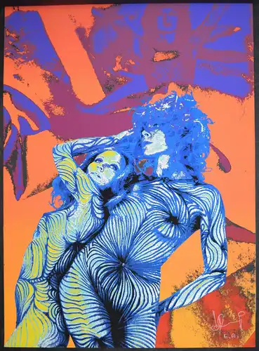 Horst Mundschitz - Wandkalender - Pop Art- Body Paintings - 1971-73 Signiert