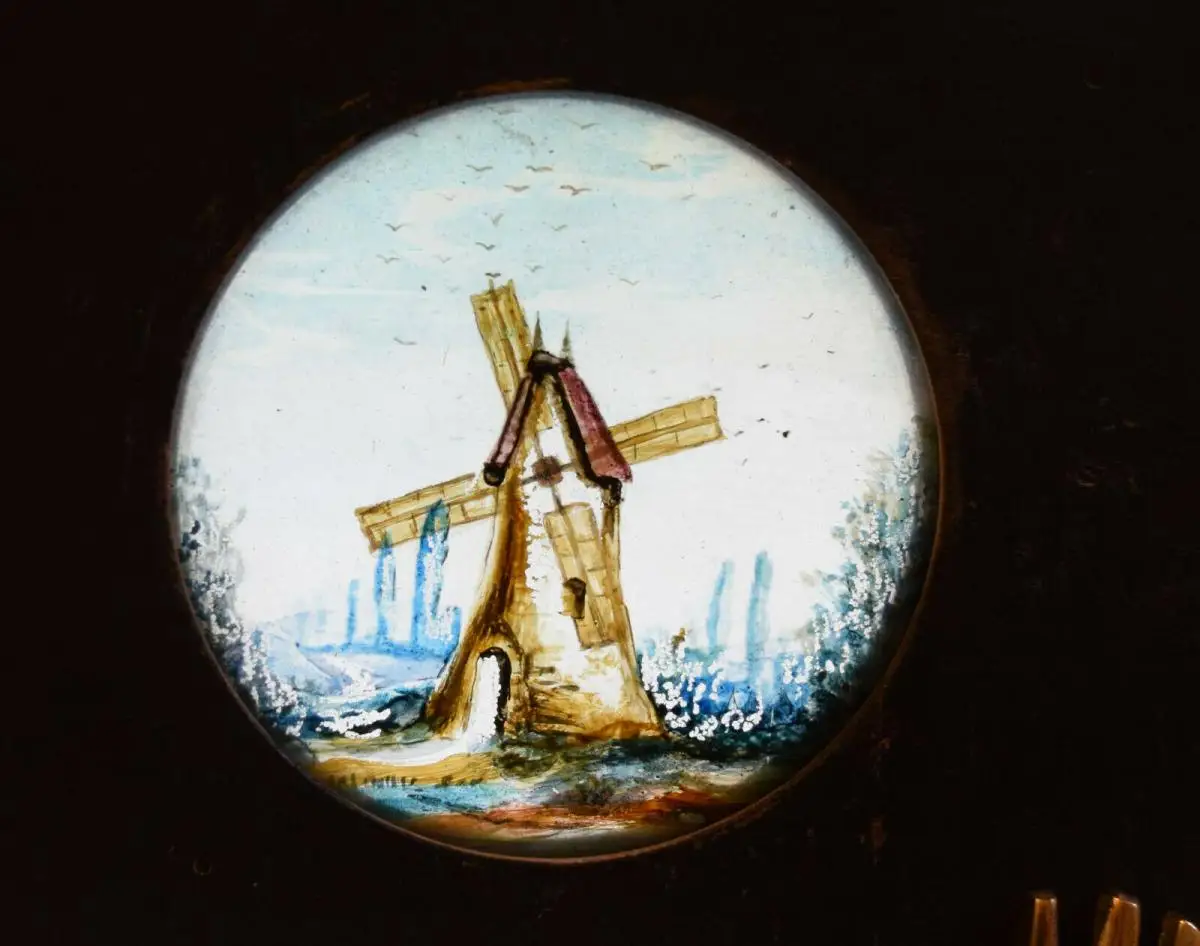 LATERNA MAGICA – GLASDIA WINDMÜHLE UM 1860 DIA GLASDIAS LATERNA MAGICA LEBENSRAD 1