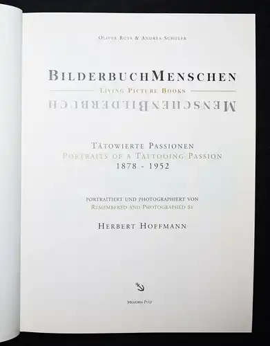 Hoffmann, Bilderbuch Menschen SIGNIERT EINZIGE AUSGABE Tattoo