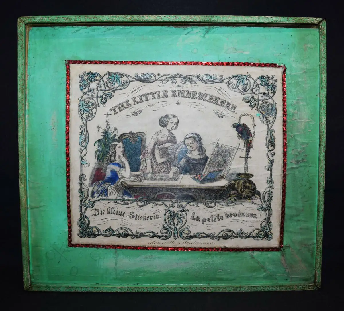 HANDWORK - EMBROIDERY ~ 1860 - The little embroiderer HANDARBEITEN STICKEREI 1