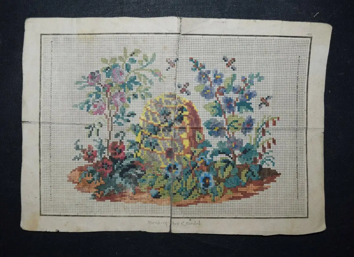 HANDWORK - EMBROIDERY ~ 1860 - The little embroiderer HANDARBEITEN STICKEREI 9