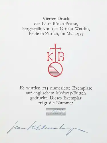 Schlumberger, Im Biwak 1957 SIGNIERT 1/275 Ex NUMMERIERT PRESSENDRUCK BIBLIOPHIL