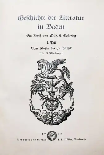 Oestering, Geschichte der Literatur in Baden 1990 BADENIA - LITERATURGESCHICHTE