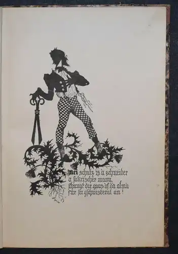 Ströhl, Schwoarzkerschaln - 1875 - ÖSTERREICH - MUNDART - SILHOUETTEN