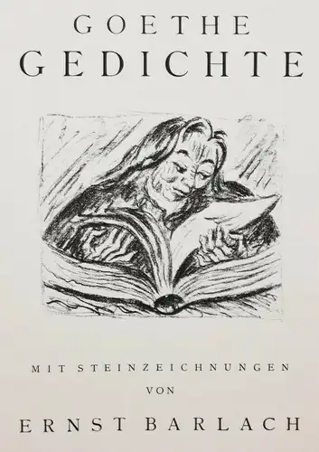 Barlach - Goethe, Gedichte - 1970 ERNST BARLACH FAKSIMILE -