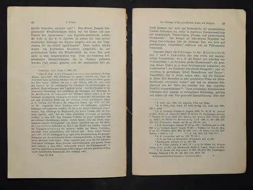 Die Schlange in der griechischen Kunst von Erich Küster - 1913