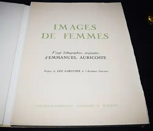 Auricoste, Images de femmes NUMMERIERT 1/425 20 ORIGINAL-LITHOGRAPHIEN - VELIN