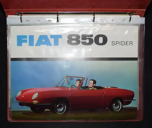 FIAT 850 Spider - Farb-Prospekt + Betriebsanleitung (1968) - AUTOMOBIL