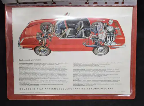 FIAT 850 Spider - Farb-Prospekt + Betriebsanleitung (1968) - AUTOMOBIL