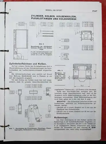 FIAT 850 Spider - Farb-Prospekt + Betriebsanleitung (1968) - AUTOMOBIL