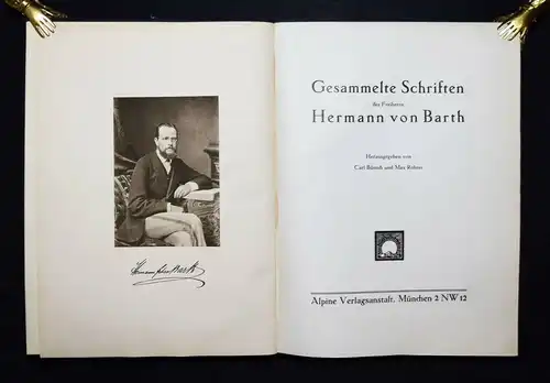 Barth, Gesammelte Schriften 1926 - AFRIKA ALPEN ALPINISMUS