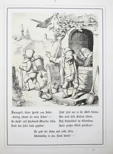 Süs. Swinegels Reiseabenteuer! Braunschweig - Vieweg 1857 ERSTE AUSGABE