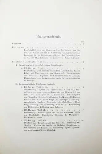 Mitius, Fränkische Lederschnittbände des XV. Jahrhunderts - 1909 - Einbände