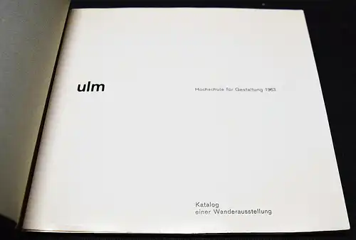 Aicher, Ulm, Hochschule für Gestaltung 1963 DESIGN KUNSTGEWERBE Bauhaus