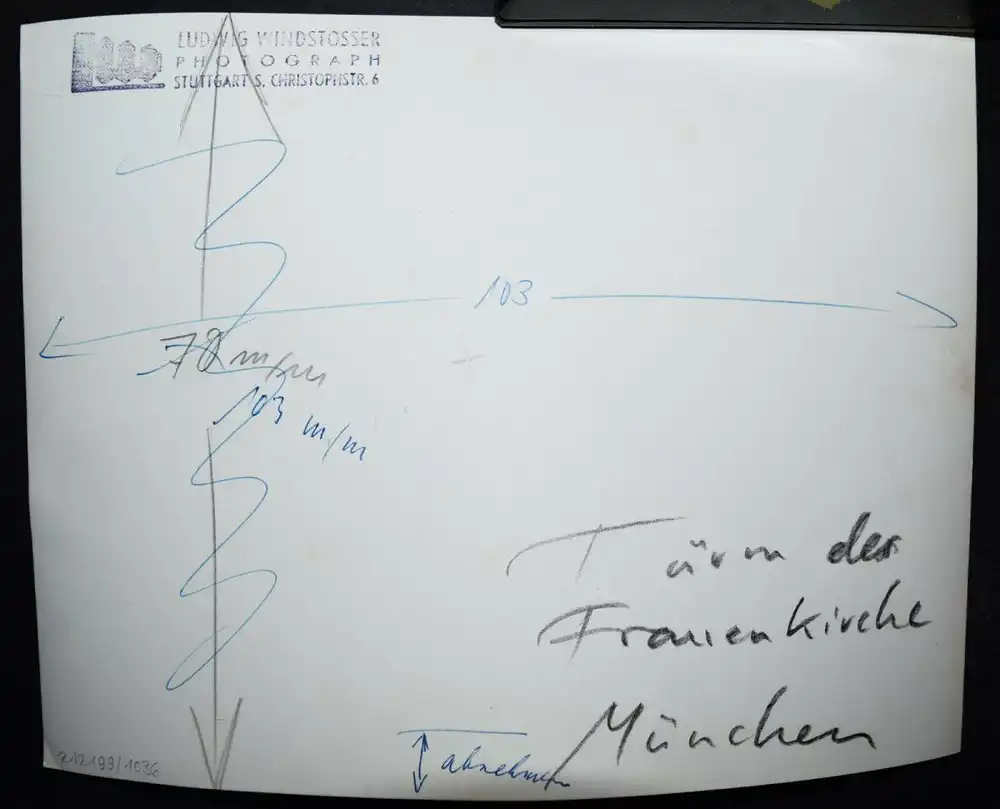 Windstosser, Türme der Münchner Frauenkirche Original-Photographie um 1960 1