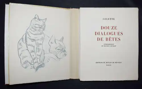 Colette, Douze dialogues de betes - 1945 NUMMERIERT Eines von 400 Ex. FABELN