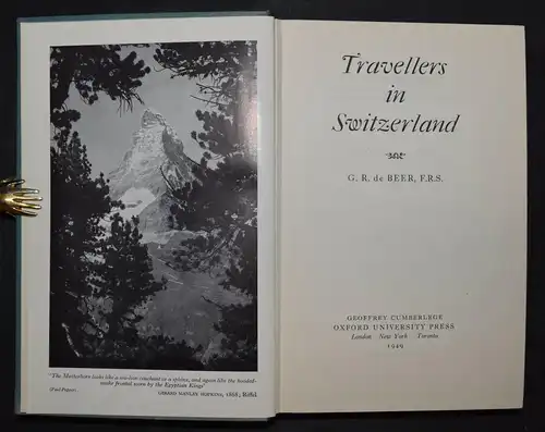 Travellers in Switzerland 1949 - Description and travel - Reise-Beschreibung