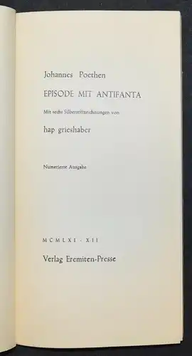 Johannes Poethen - Episode mit Antifanta - 1962 - Presse-Exemplar