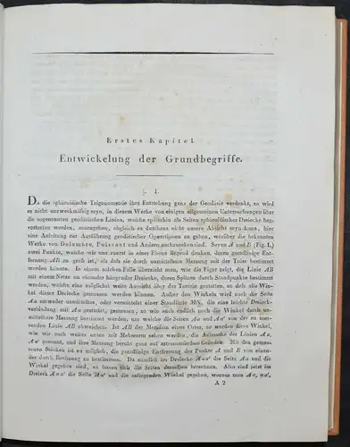 Grunert, Sphäroidische Trigonometrie - 1833 MATHEMATICS - TRIGONOMETRY SPHERE