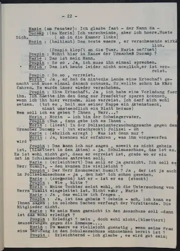 GUENTHER LOEWE - ZWISCHEN MAERZ UND MAI - TYPOSKRIPT UM 1948 - THEATERSTÜCKE