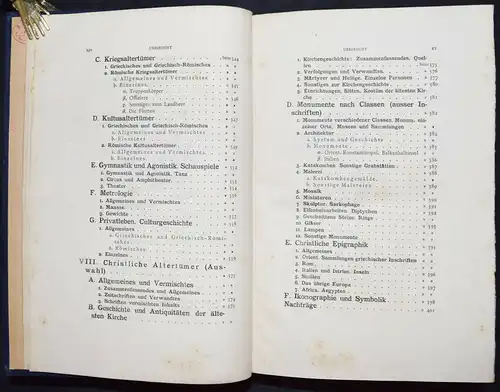 Mau, Katalog der Bibliothek... - Antike Archäologie Bibliographie Numismatik