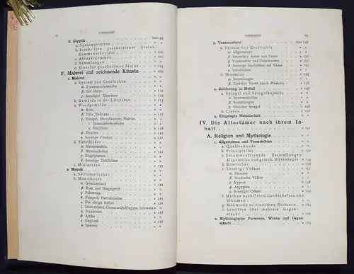 Mau, Katalog der Bibliothek... - Antike Archäologie Bibliographie Numismatik