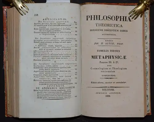  Philosophia theoretica hodiernis ...1816-1829 von Jos(eph) H. Suter 