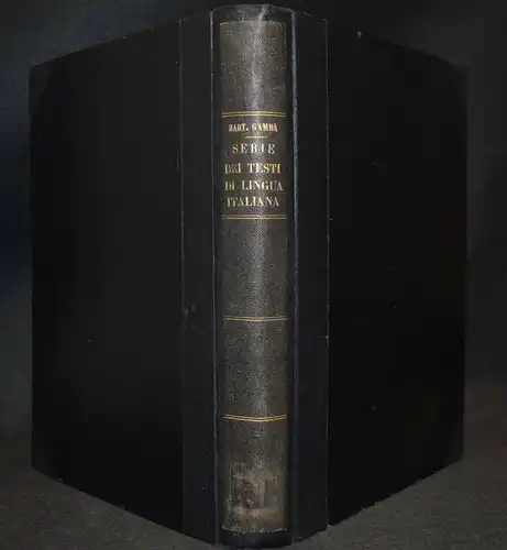 Gamba, Serie dei testi di lingua italiana e di altri esemplari del bene 1828