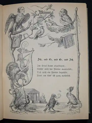 Klesheim, Schwarzblatl auf Wanderschaft 1852 mit 3 HOLZSCHNITTILLUSTRATIONEN