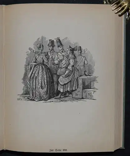 Klesheim, Schwarzblatl auf Wanderschaft 1852 mit 3 HOLZSCHNITTILLUSTRATIONEN