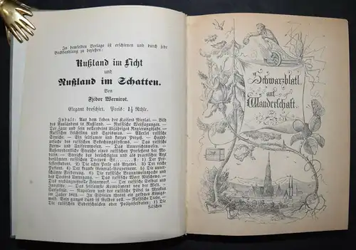 Klesheim, Schwarzblatl auf Wanderschaft 1852 mit 3 HOLZSCHNITTILLUSTRATIONEN