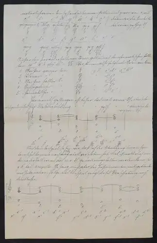 A. Schering, Akustik - Deutsche Handschrift auf Papier um 1910 Autographen