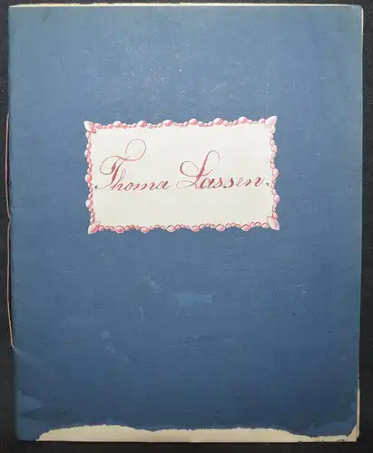 LASSEN - SCHULHEFT MIT 5 HANDGEZEICHNETEN FARBIGEN KARTEN - THÜRINGEN UM 1930